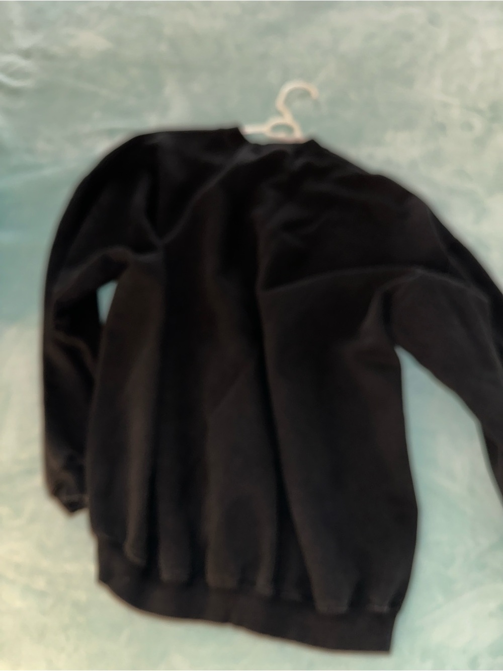 Black Sweatshirt with White Distressed WEBN Cincinnati Vintage Sweatshirt - Picture 4 of 4
